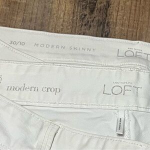 Ann Taylor LOFT lot of 2  Modern Skinny Crop Pants and modern skinny pants